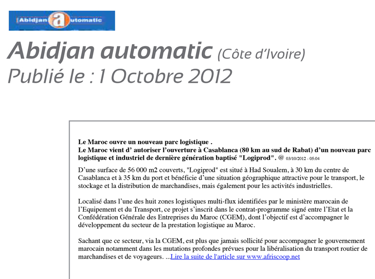 1Abidjan automatic 1 Octobre 2012